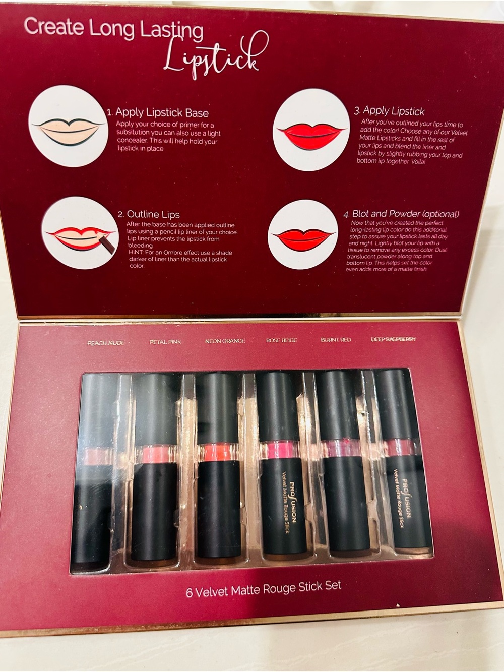 Profusion Cosmetics KISS ME UP 6 Velvet Matte Lipstick Set 6 PCs